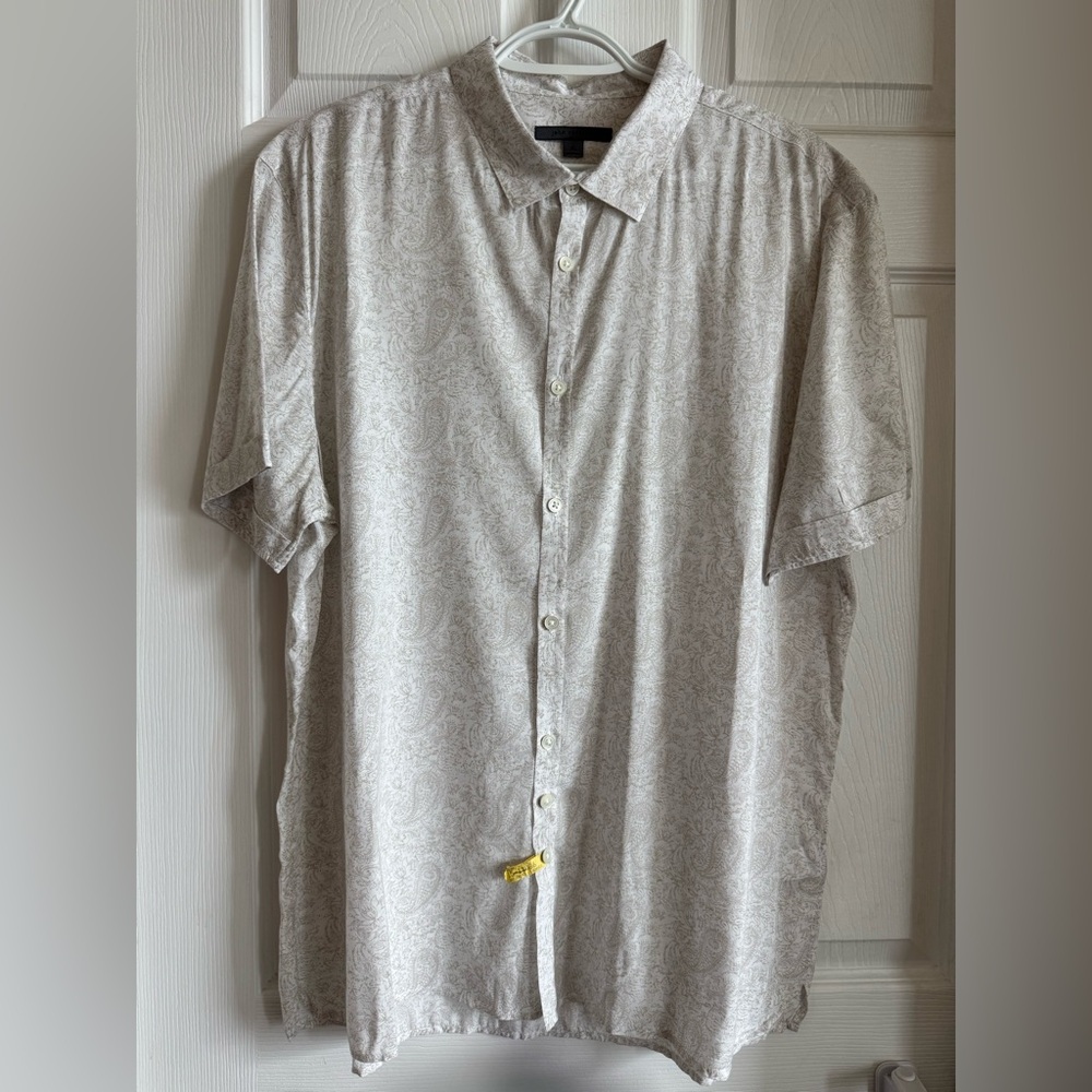 John Varvatos Offwhite Paisley Shirt